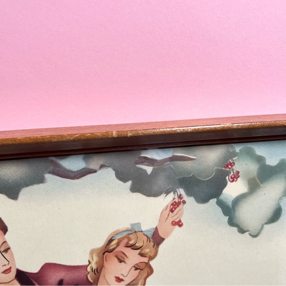 Vintage retro large fairytale framed art print - Picture 3 of 6